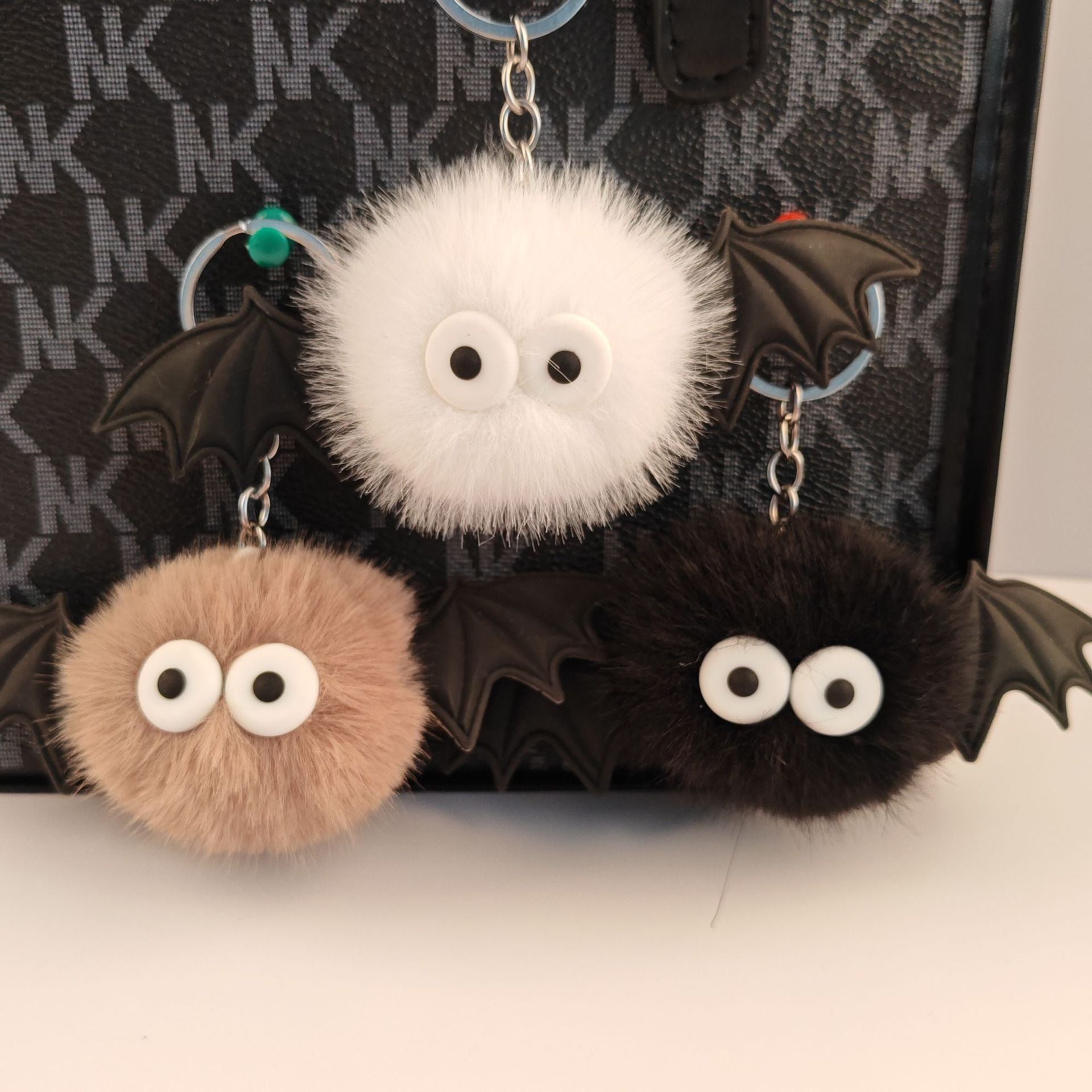 Wholesale 5pcs/pack Plush ball pendant funny keychain accessories
